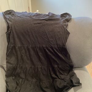 Black Ruffled Sleeve Dress